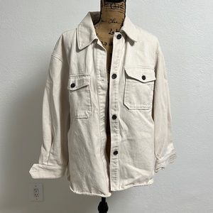 Oversized button up - thick Jean material